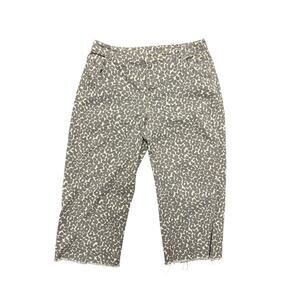 Wild Fable Cheetah Print Wide Leg Cropped Jeans Size XL